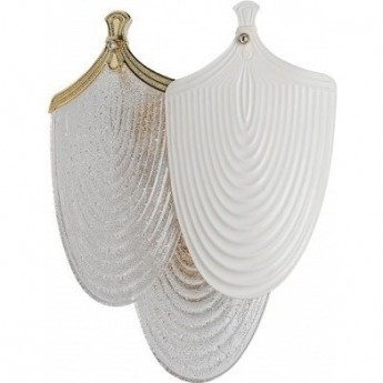 Бра ODEON LIGHT PORCELA HALL ODL24 517 G9 3*40W металл фарфор стекло, золото белый прозрачный