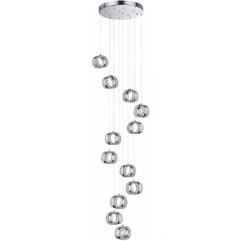 Люстра ODEON LIGHT MIRAGE L-VISION ODL24 451 LED 83W 4000K 5220лм металл акрил, хром