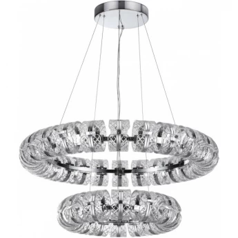 Люстра ODEON LIGHT MIRAGE L-VISION ODL24 455 LED 230W 4000K 15663лм металл акрил, хром