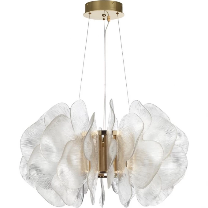 Люстра ODEON LIGHT SIAMA L-VISION ODL25 559 LED 115W 3500K 7789Лм под латунь/прозрачный/акрил 5089/115L Люстра ODEON LIGHT SIAMA L-VISION ODL25 559 LED 115W 3500K 7789Лм под латунь/прозрачный/акрил 5089/115L